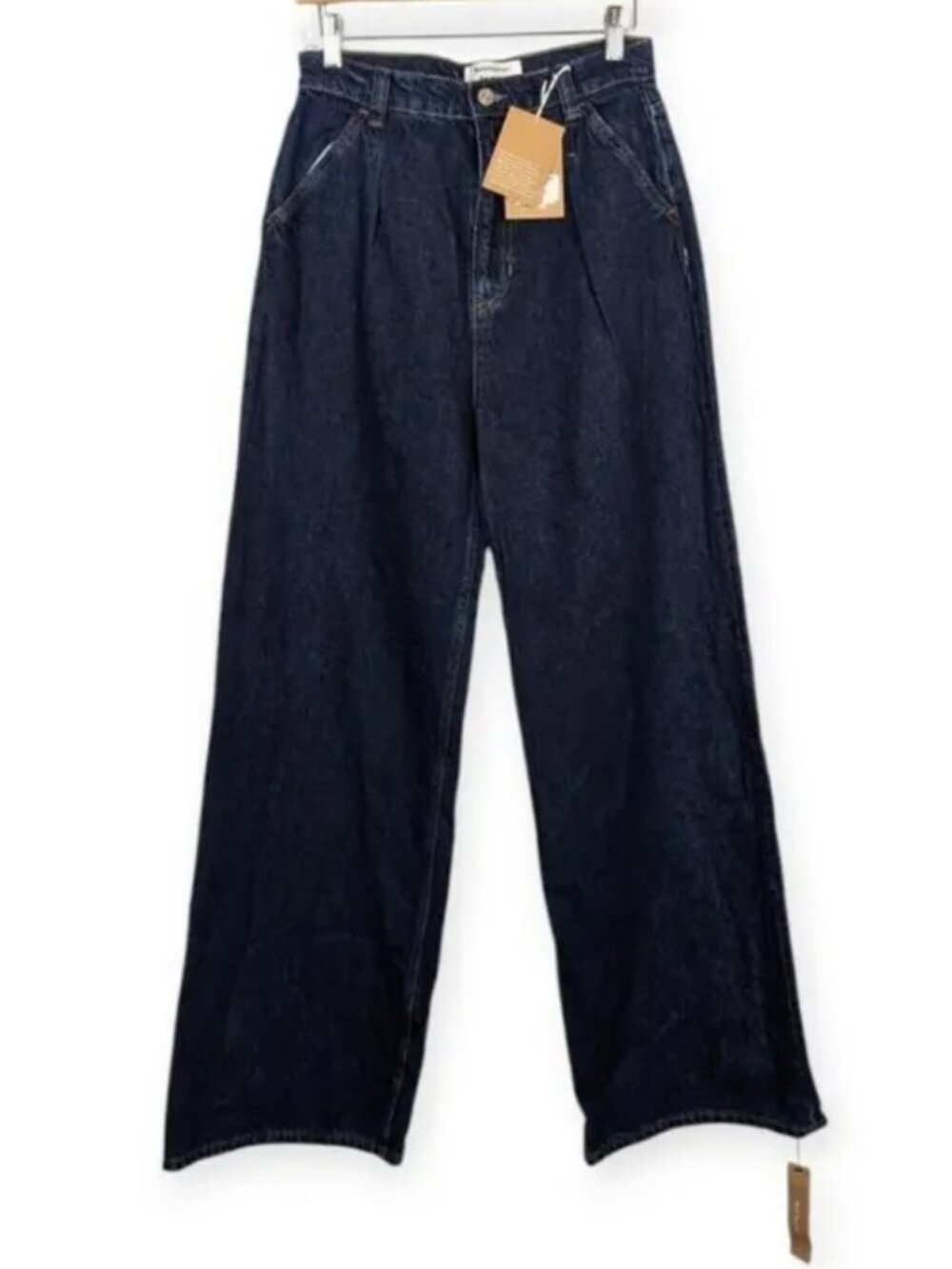 NWT Reformation Tatum Blue Pleated Trouser Jeans Size 27